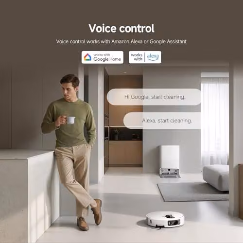 Xiaomi 5 Pro Robot Vacuum Cleaner and Mop with AI Obstacle Avoidance and App Control, White – 9