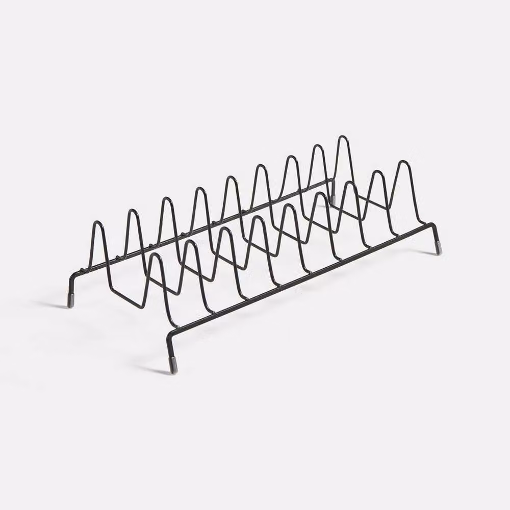 EONLION Black Metal Plate Holder Organiser and Kitchen Dish Drying Rack with Drip Tray, Width: 100 cm – 3