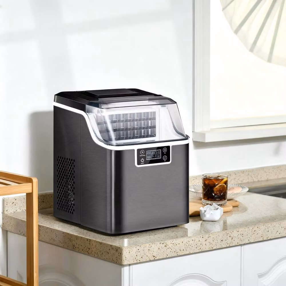 STILVORA Ice Maker with Digital LCD Display and Timer in Black – 2