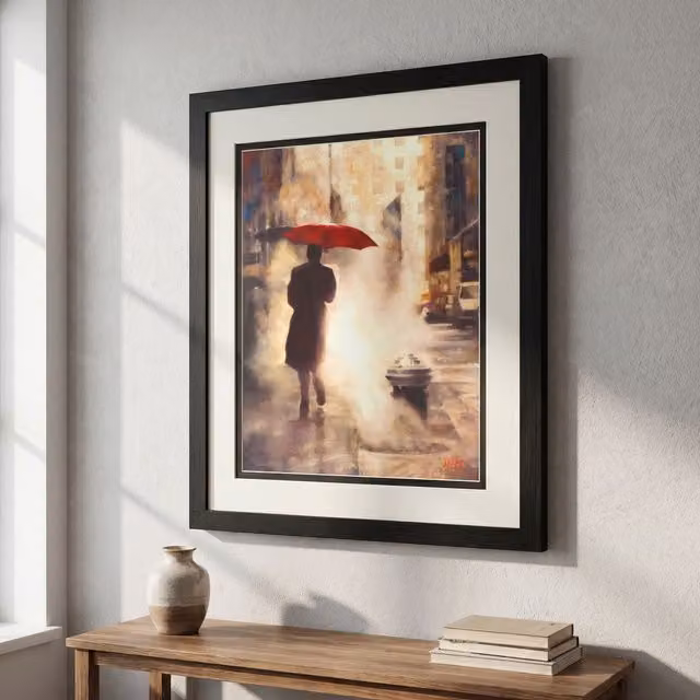 Orsina Modern City Portrait Wall Art Illustration in Black or Red – 2