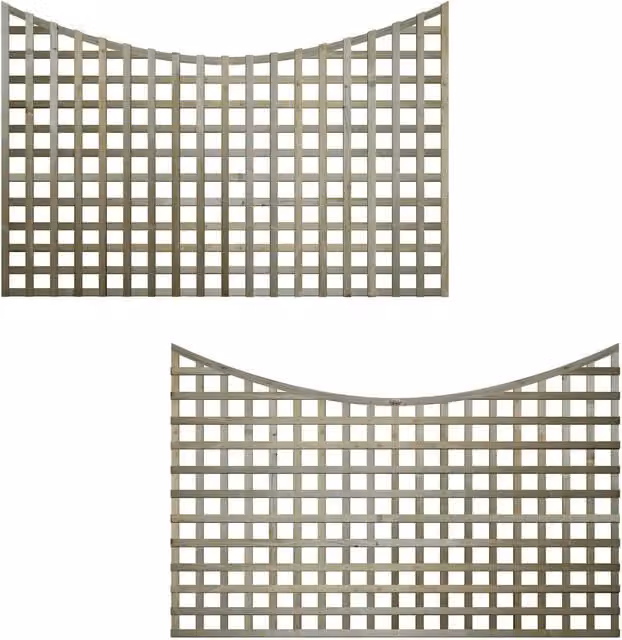 Premier Garden Supplies Impregnated Wood Wall Mounted Trellis Panel in Green or Brown, H: 150 cm, W: 70 cm