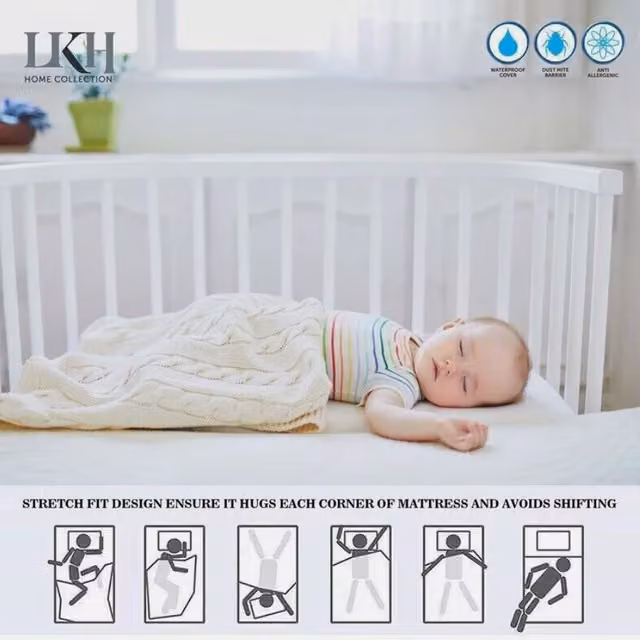 Marco Paul Waterproof and Breathable Baby Mattress Protector Sheets, White, Small