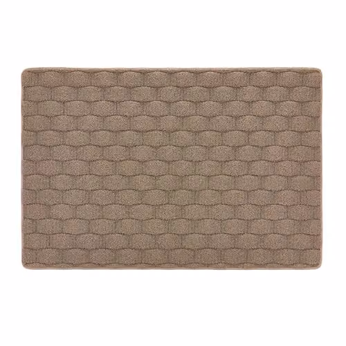 My Mat Basketweave Mink Rectangular Rug, W: 80 cm, L: 120 cm – 1