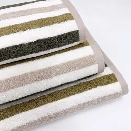 Allure Bath Fashions Cali Striped Cotton Bath Sheet in Green, W/D/H: 150 x 90 x 0 cm – 3