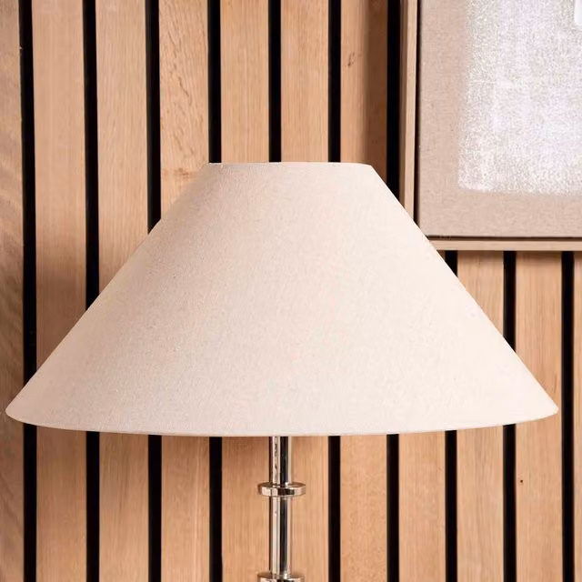 Ruma Natural Coolie Slubby Cotton Lamp Shade for Table and Floor Lamps, Beige, Diameter: 60.96 cm