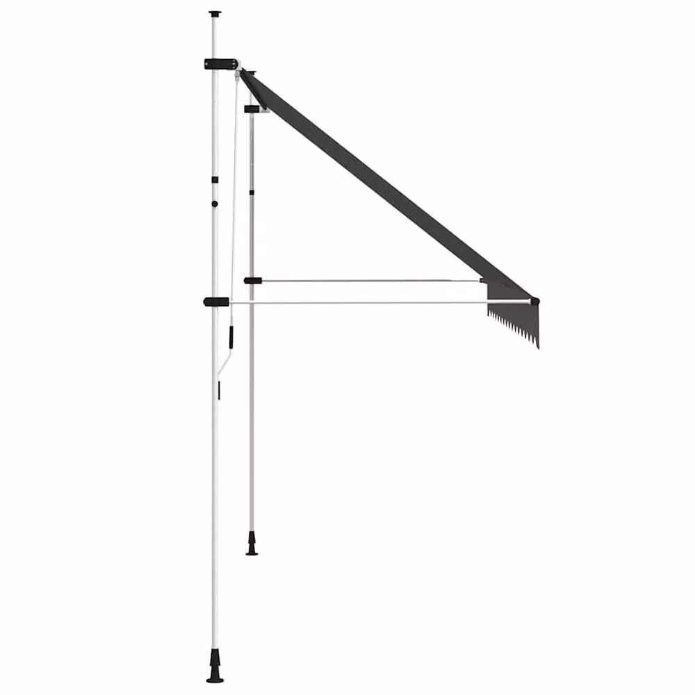 Berkfield Home Manual Retractable Awning in Anthracite Grey, W: 350 cm, D: 120 cm – 3