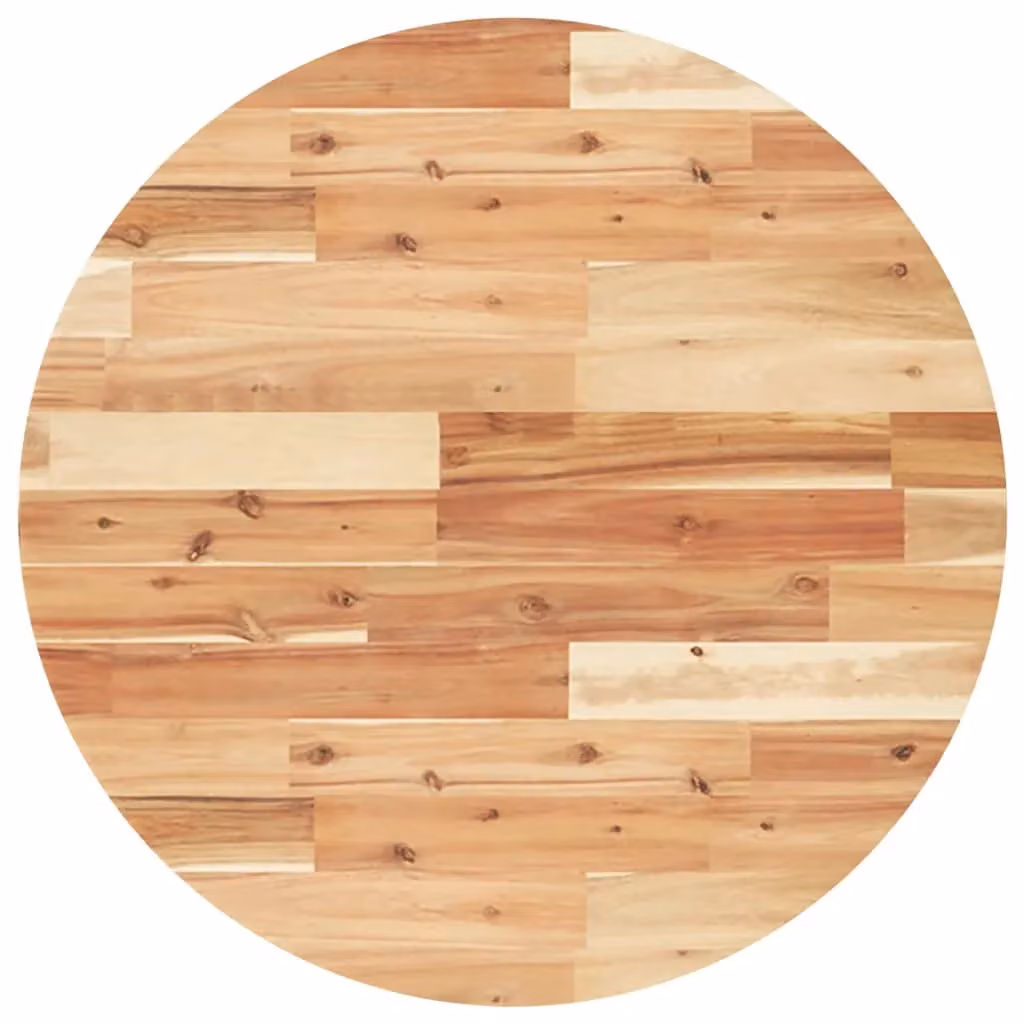 Berkfield Home Round Solid Wood Acacia Table Top, Brown, Diameter: 70 cm, Thickness: 2 cm – 2