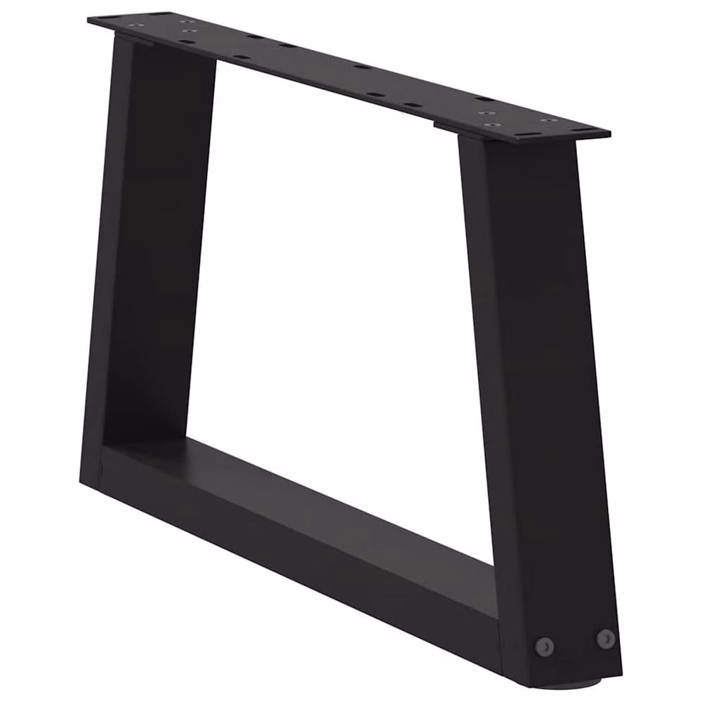 Berkfield Home Modern V-Shape Dining Table Legs, 2 Pieces, Black Steel, H: 70 cm, W: 30-31.3 cm – 3
