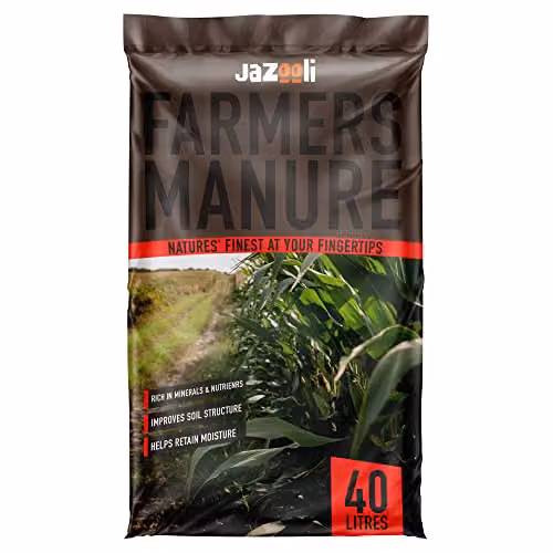 Jazooli Organic Farmyard Horse Manure Compost for Lawns and Indoor Plants, 40 l, 17 kg – 1