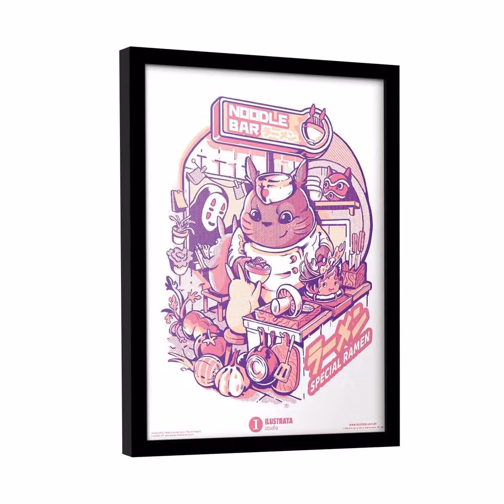 Ilustrata My Neighbour Noodle Bar Framed Multicolour Graphic Poster – 2
