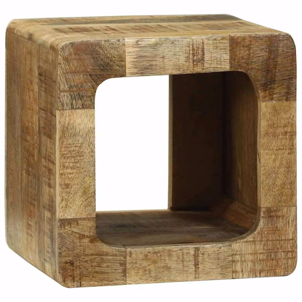 Berkfield Home Brown Solid Mango Wood TV Unit, W/D/H: 36 x 36 x 30 cm – 4