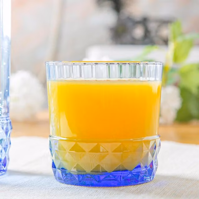 Bormioli Rocco America 20s Striped Blue Water Glasses, 300 ml