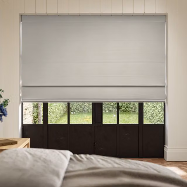 Ante Decor Lucent No Joins Sleek Blackout Made To Measure Roman Blind in Ecru