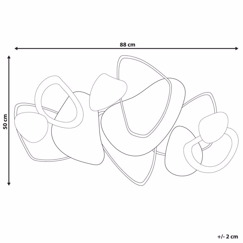 Wyld and Coco Brown Metal Geometric Abstract Wall Sculpture – 3