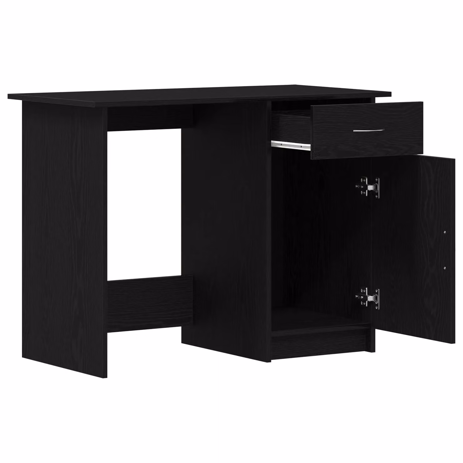 Berkfield Home Modern Writing Desk in Black Oak Engineered Wood W/D/H: 100 x 50 x 76 cm – 3