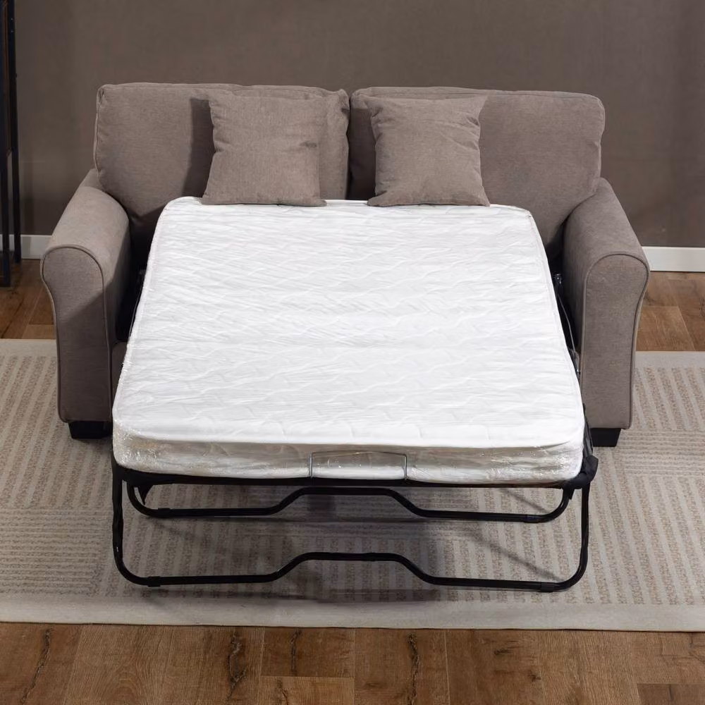 Artemis Home Lewiston 3 Seater Fabric Pull Out Sofabed in Brown – 2