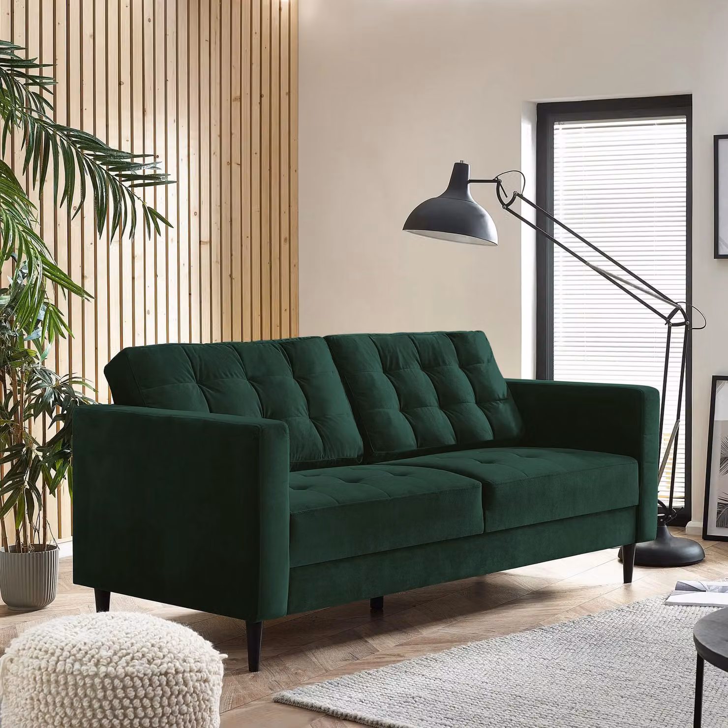 FurnitureboxUK Jade 3-Seater Modern Velvet Sofa with Solid Wood Frame in Green – 2