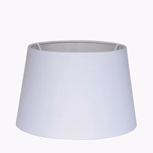 Ruma White Tapered Poly Cotton Lamp Shade for Table and Floor Lamps, Diameter: 20.32 cm – 2