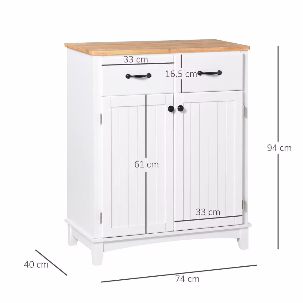 STILVORA White Matt Storage Cabinet with 2 Drawers and 1 Hinged Door – 2