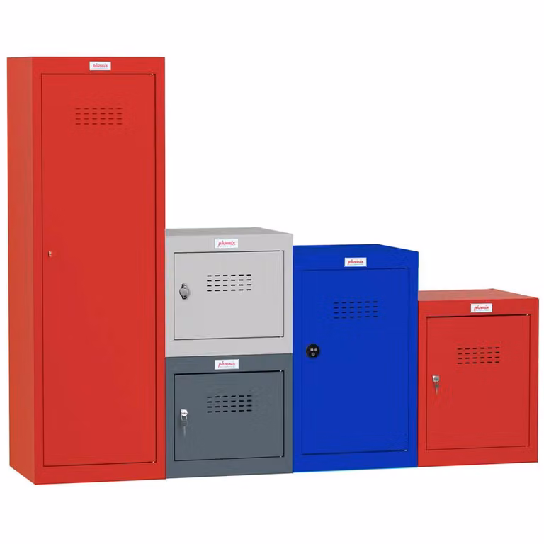 Phoenix Safe Company Size 1 Red Cube Locker CL0344RRK with Key Lock, 44L, W: 300 cm, H: 300 cm, D: 100 cm