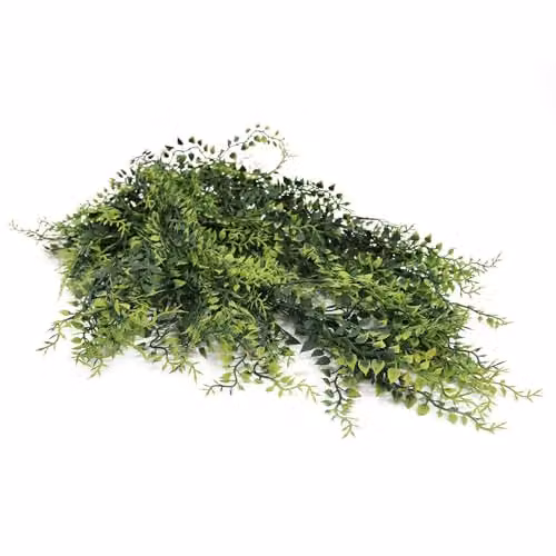 Pack of 6 Green Leaf Artificial Hanging Plants, UV and Fire Resistant, 85cm – 3
