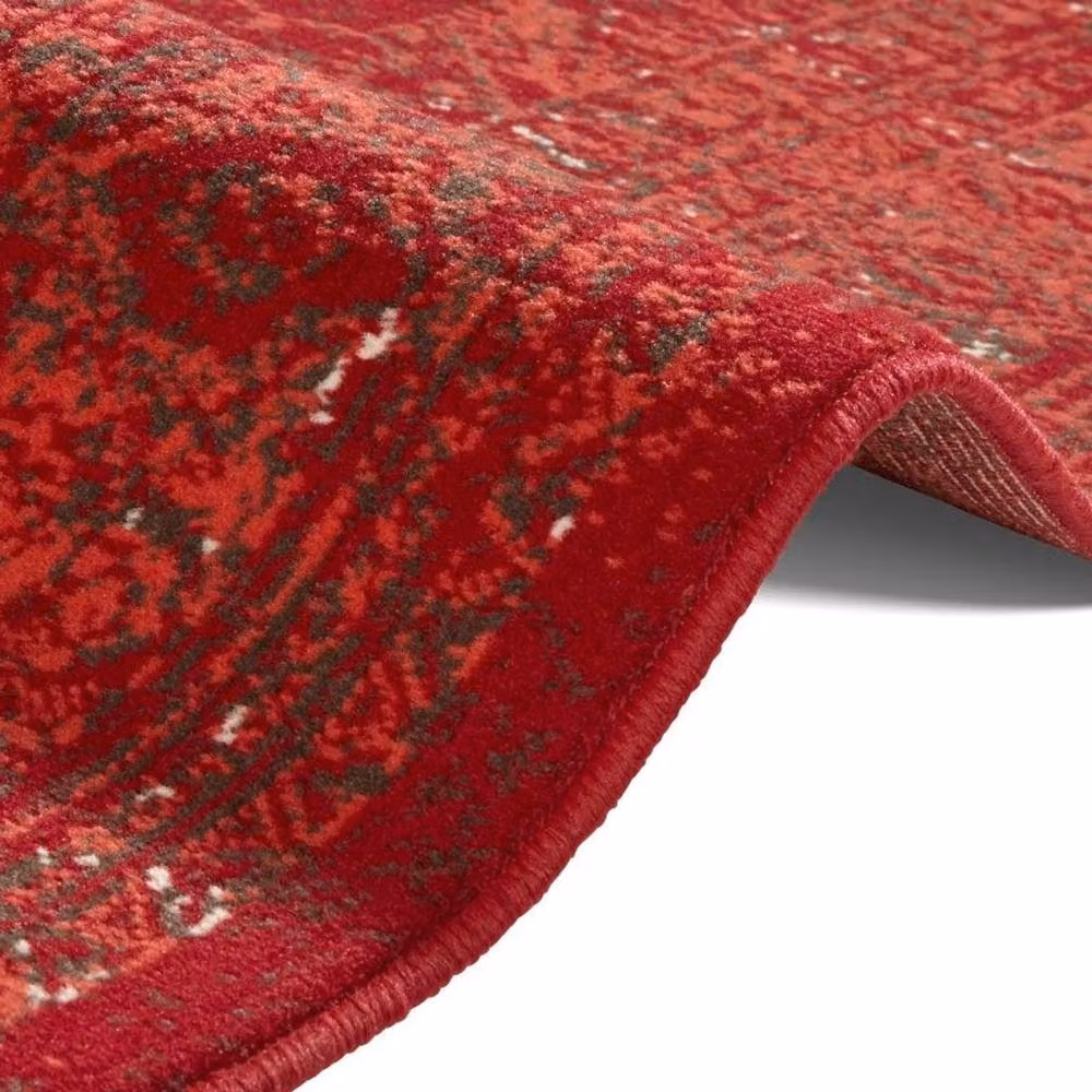 THE RUGS Velour Plume Red Vintage Area Rug and Runner, W: 80 cm, L: 250 cm – 2