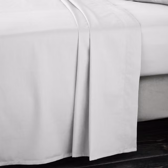 Bianca 400 Thread Count Cotton Sateen Flat Sheet, Dove Grey