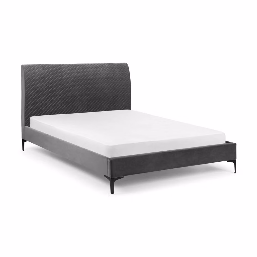Cheshire Premium Cove Upholstered Bed in Grey, King Size (150 x 200 cm) – 2