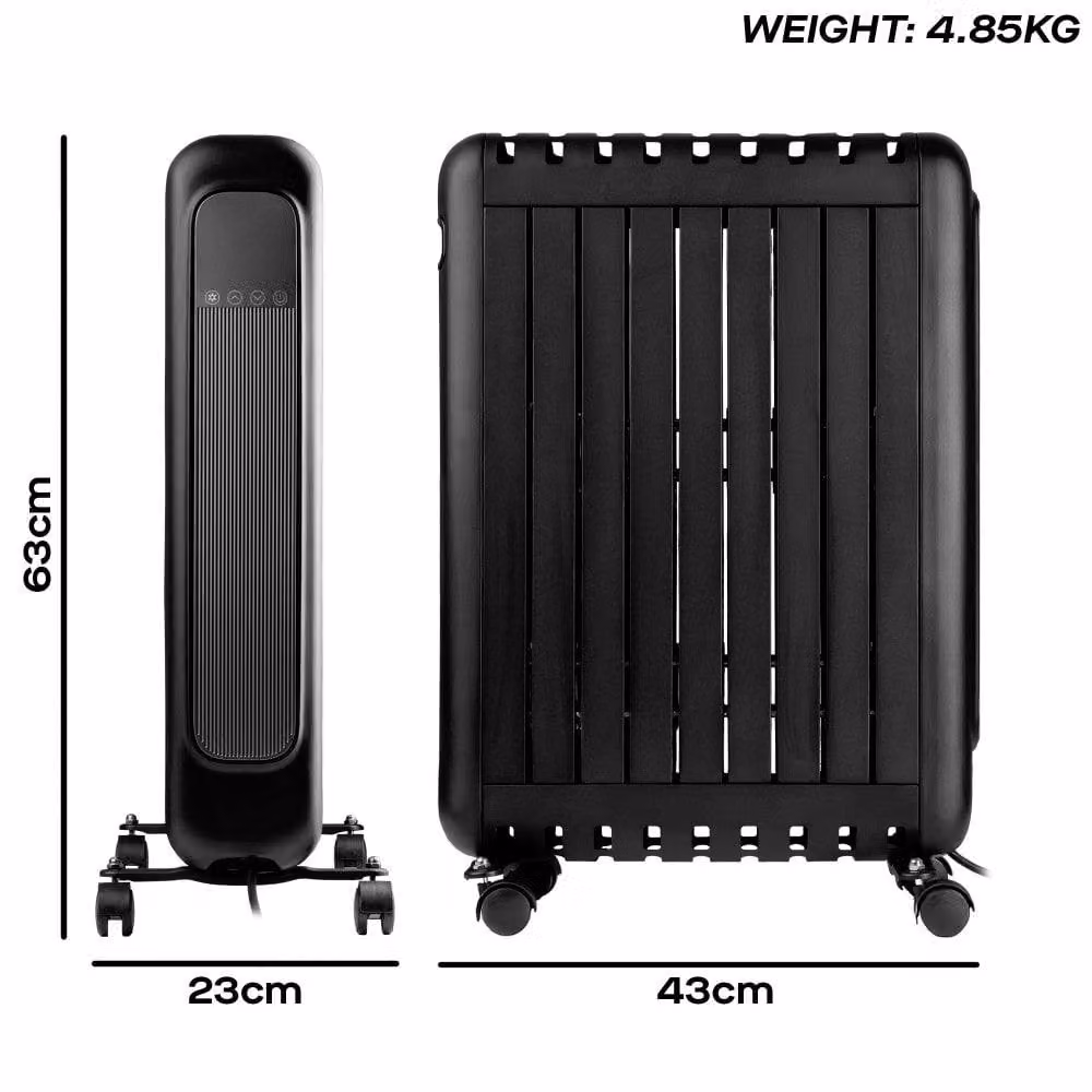 Daewoo 2000W Oil-Free Convector Radiator with LED Display and Remote Control in Black – 5