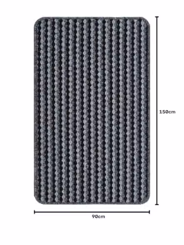 Desire Rugs Eden Non-Slip Washable Indoor Doormat in Anthracite Grey, W: 90 cm x L: 150 cm – 6