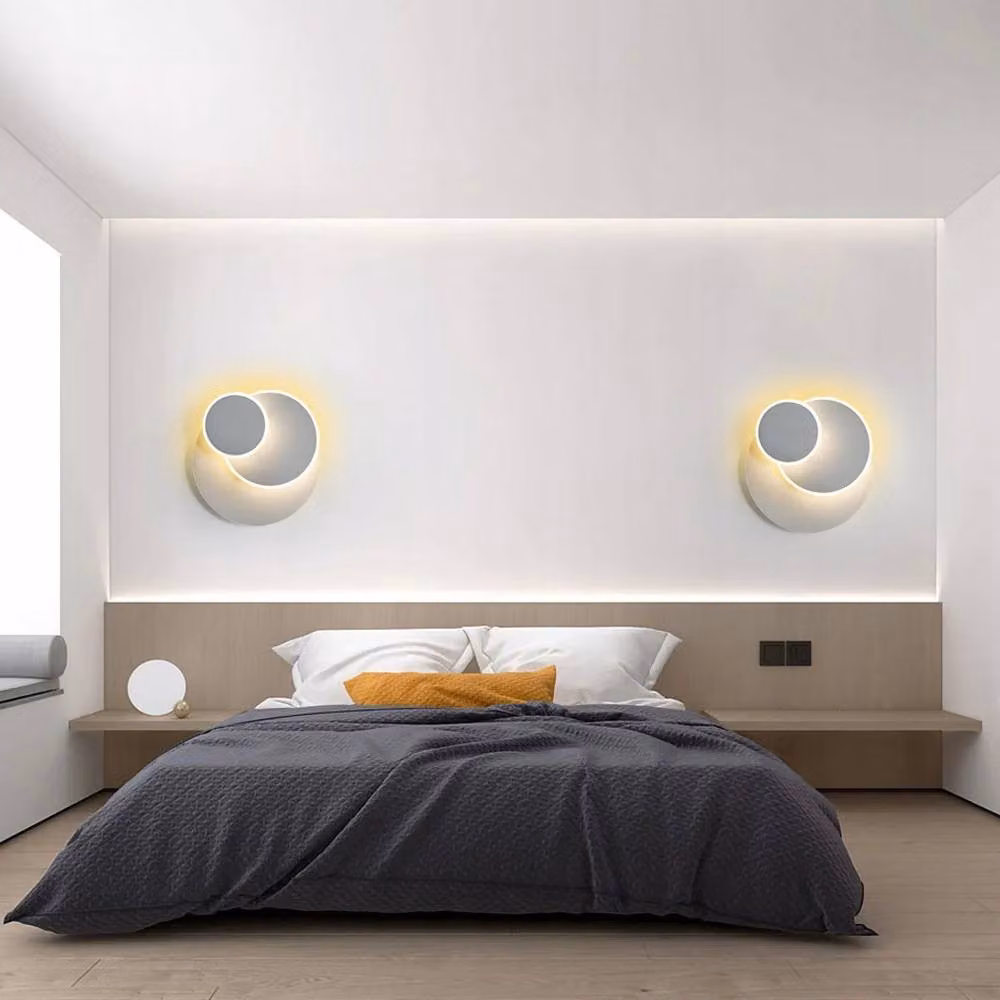 COMELY 15W LED Indoor Wall Lights in White with 350 Degree Rotation and Adjustable Accent Lighting – 3