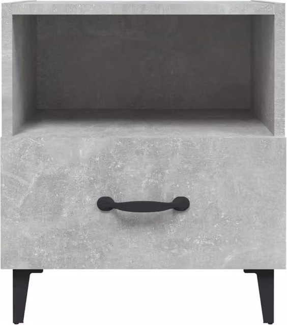 Berkfield Home Elegant Bedside Cabinet in Concrete Grey, W/D/H: 40 x 35 x 47.5 cm – 1