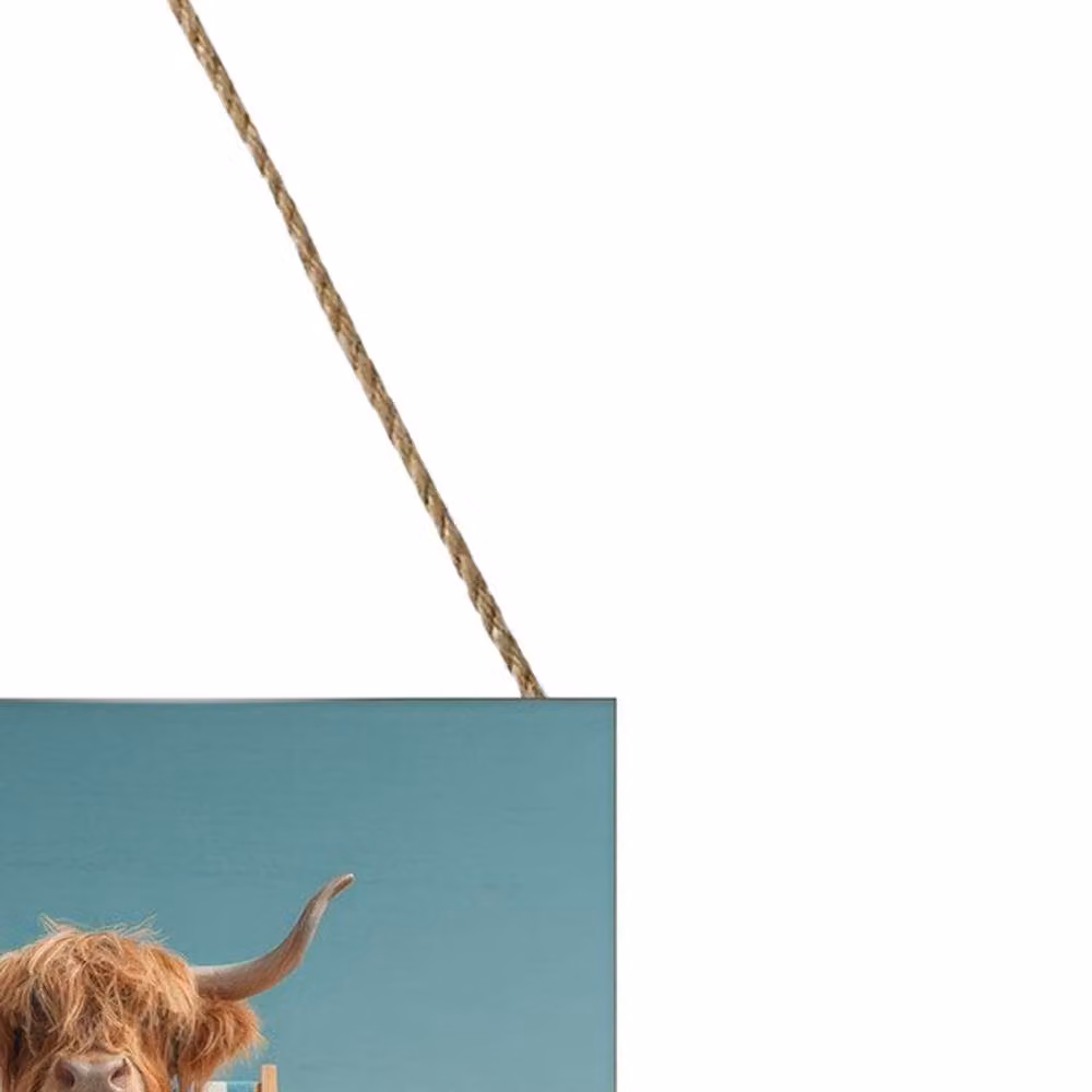 Pyramid International Highland Summer Retreat Highland Cow Multicolour Wood Hanging Plaque – 2