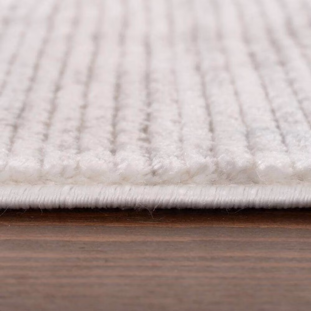 THE RUGS Carmel Striped Area Rug, W/D/H: 120 x 170 cm, Ivory and Grey – 3