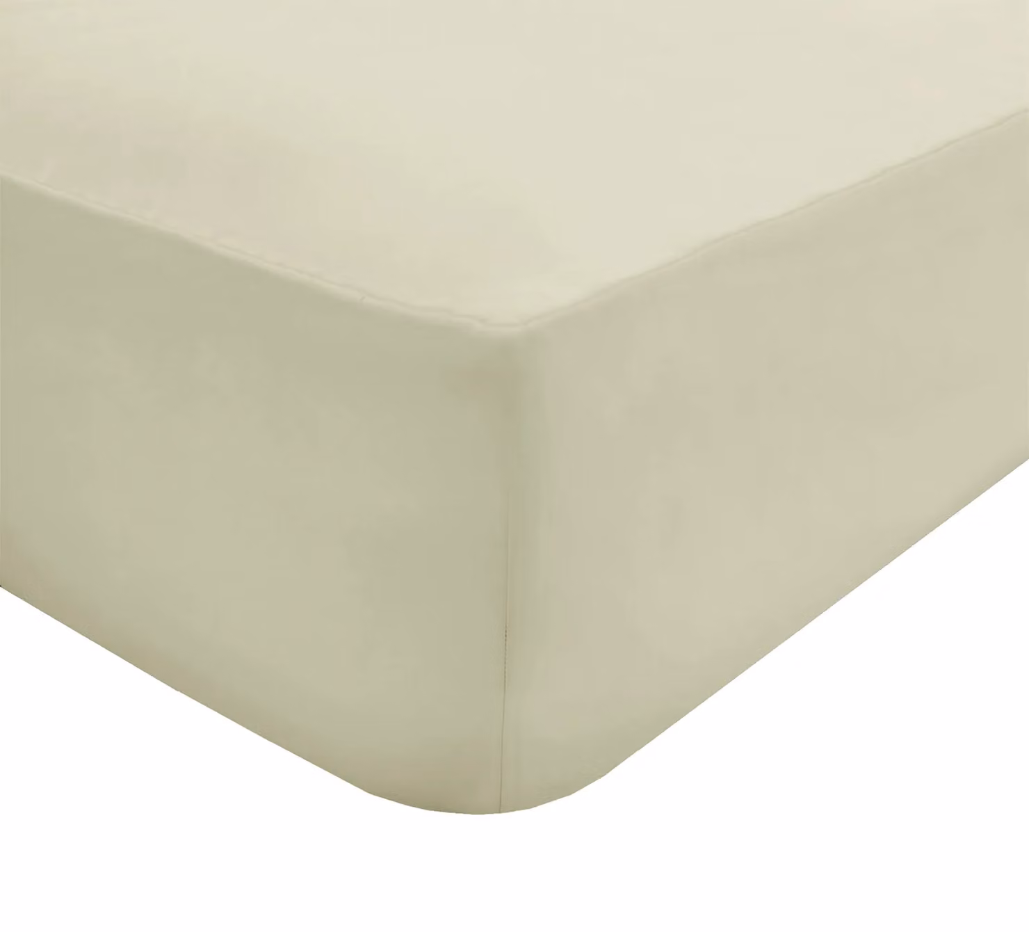Smart Living Ivory Polycotton Non-Iron King Fitted Bedsheet, 180 x 200 cm – 2