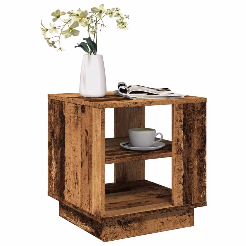 Berkfield Home Old Wood Coffee Table in Brown, W/D/H: 40 x 40 x 43 cm – 2
