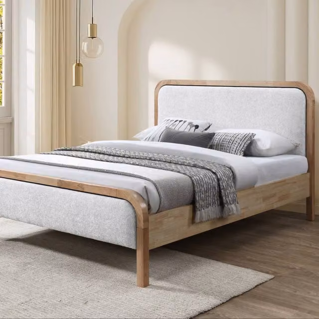 Snuggle Beds Clara Upholstered Bed Frame in Silver, King Size (W/D/H: 180 x 200 x 158 cm) – 1
