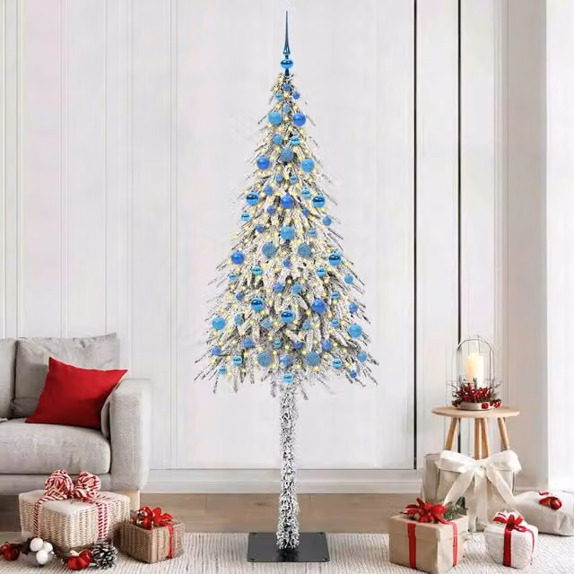 Berkfield Home White Christmas Tree with 300 LEDs, Height: 210 cm – 1