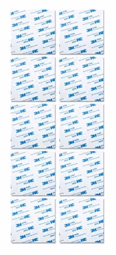 St Helens Grey Double-Sided Square Adhesive Mounting Pads, Pack of 10, W/D/H: 10 x 10 x 0.5 cm