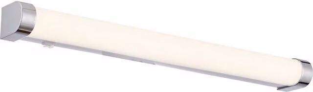 Loops White and Chrome LED Bathroom Over Mirror Wall Light, 600mm Length, 15W Cool White