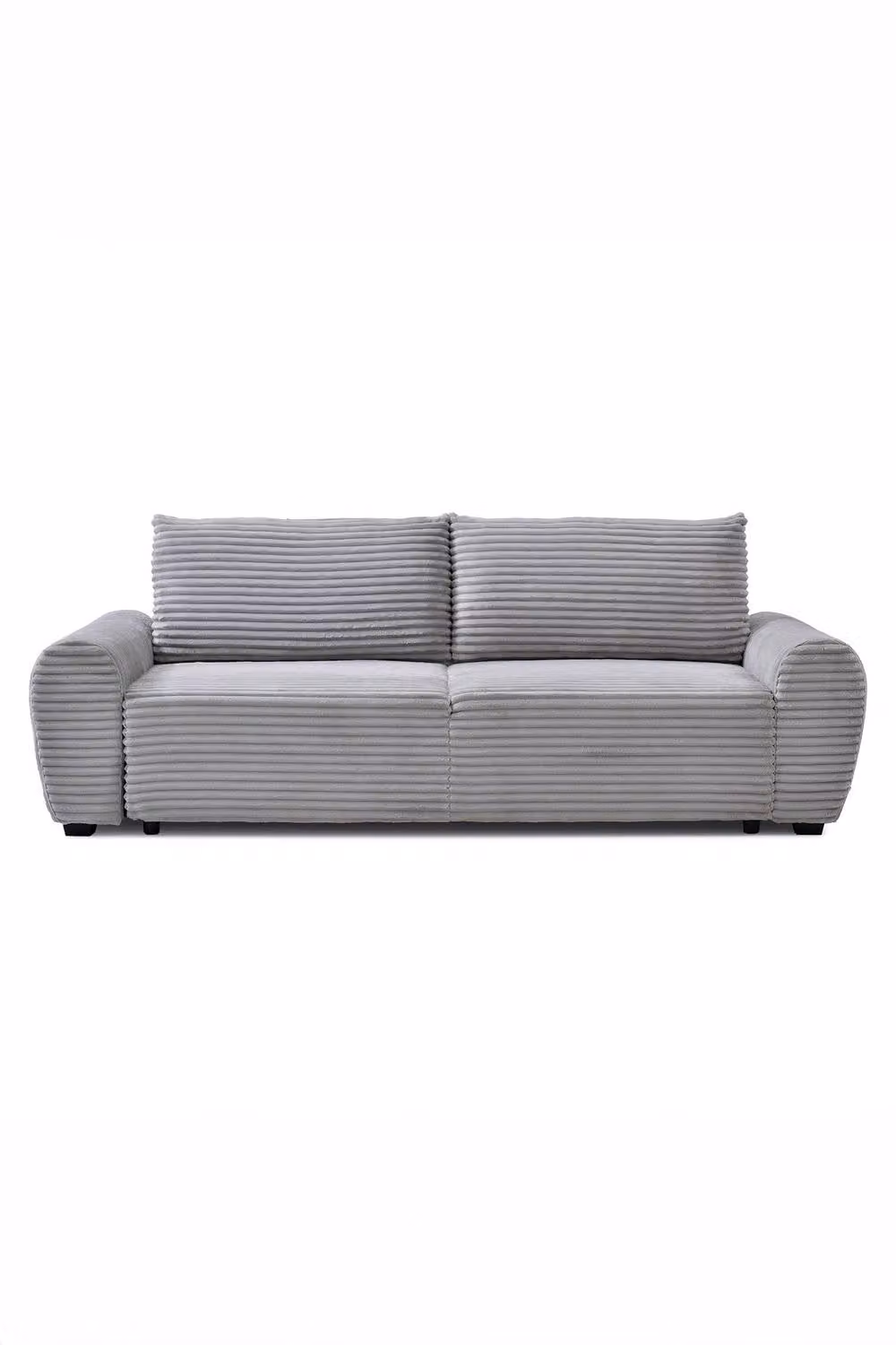 More4Homes Freya 3 Seater Pull Out Jumbo Cord Sofa Bed in Light Grey – 2