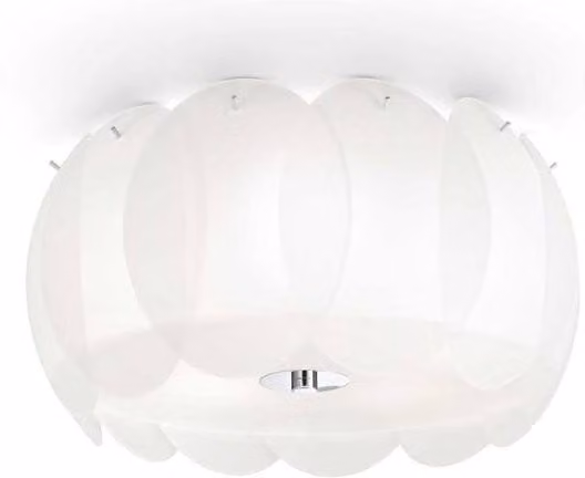 Netlighting Ovalino Small 5-Light Oval Ceiling Flush Light in White with E27 Sockets
