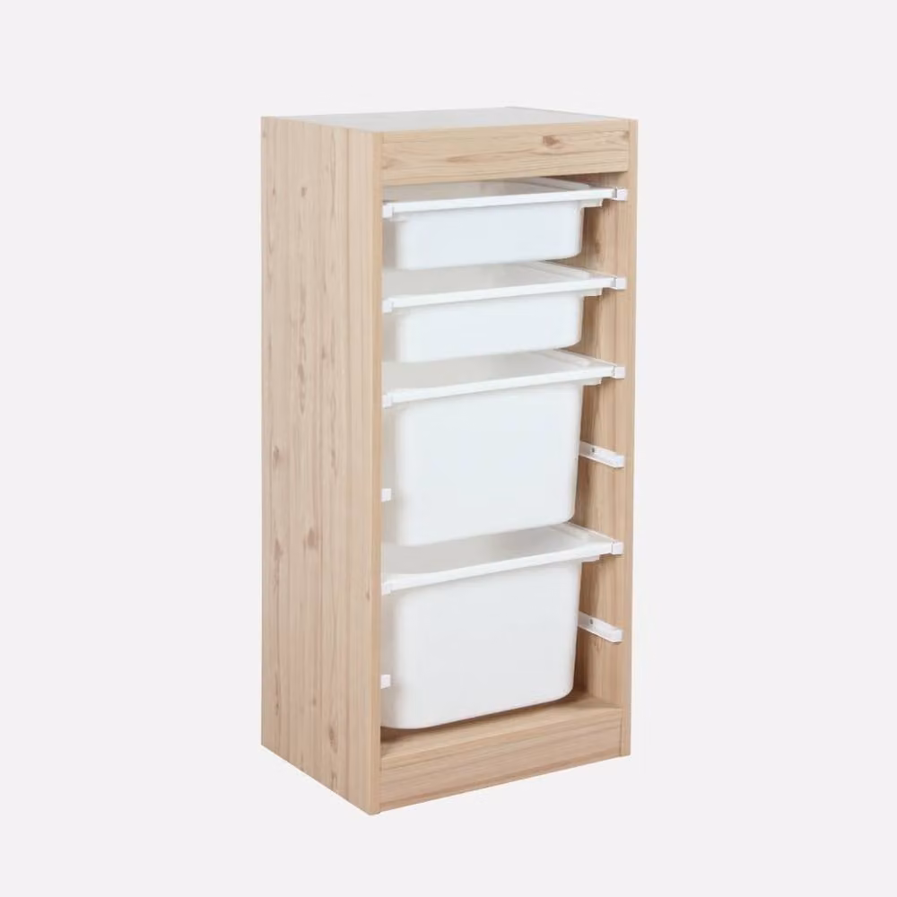 Sweek 2 Pack of 4 Storage Bins in Light Brown – 2