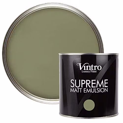 Vintro Luxury Matt Emulsion Multi Surface Paint in ChiffChaff Green, 2.5 L