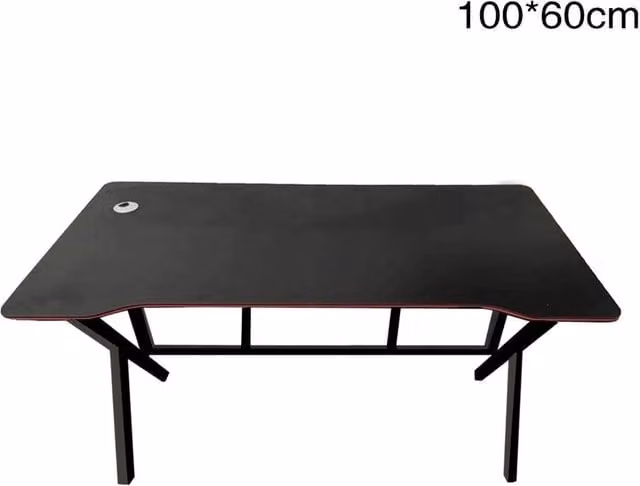 FLAVORA Modern Black Computer Desk and Gaming Workstation