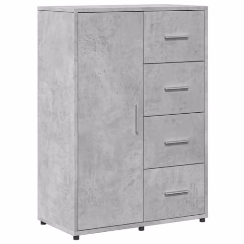 vidaXL Modern Sideboard in Concrete Grey, W/D/H: 60 x 31 x 84 cm