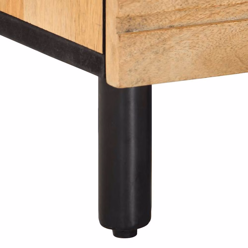 Berkfield Home Brown Mango Wood Bedside Cabinet W/D/H: 50 x 33 x 62 cm – 5