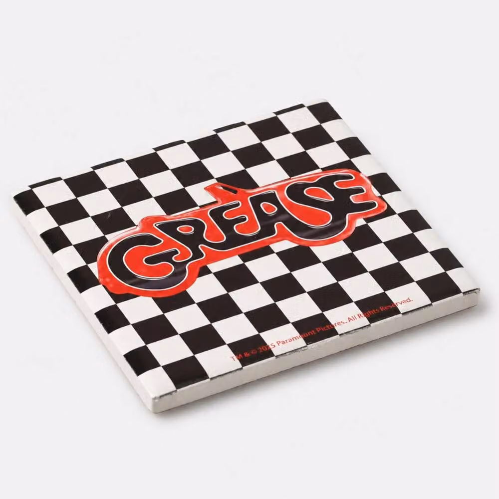 Widdop Bingham & Co Ltd Fandomania Grease Checkerboard Ceramic Coaster in Black – 2