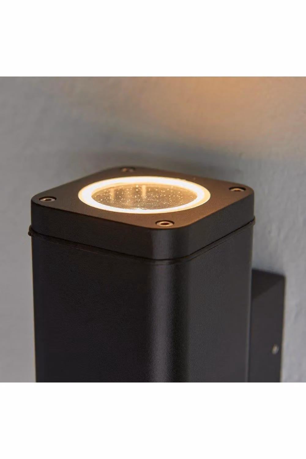 Netlighting Milton Modern Architectural Outdoor Up Down Wall Light in Textured Black Finish with Transparent Glass, IP44 Rated – 4