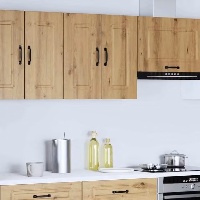 Berkfield Home Kalmar Kitchen Wall Cabinet in Artisan Oak Brown, W/D/H: 60 x 31 x 60 cm – 1